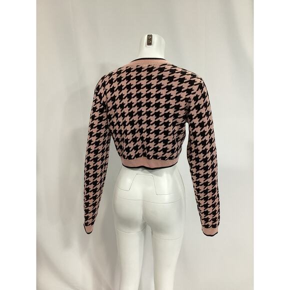 Assignment 'Carly' Pink Heart Charm Cardigan Size L - Picture 3 of 4